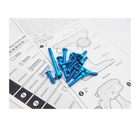 Hiro Seiko M17 Light Weight Screw Set (Light Blue)