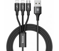 USB kábel 3v1 Rapid Series (čierny) (CAMLL-SU01)