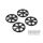ALU SET-UP WHEEL FOR 1/10 TOURING RUBBER TIRES (4)