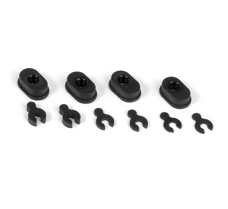 COMPOSITE ECCENTRIC BUSHINGS + CASTER CLIPS (2)