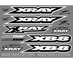 XRAY XB8 STICKER FOR BODY - WHITE - DIE-CUT --- Replaced with #397359