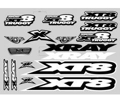 XRAY XT8 STICKER FOR BODY - WHITE