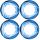 XRAY TRUGGY WHEEL STICKERS - DIE-CUT - BLUE