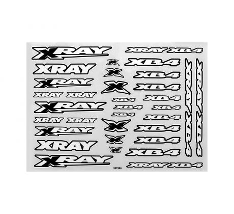 XRAY XB4 STICKER FOR BODY - WHITE