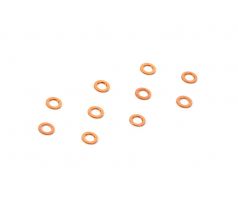 ALU SHIM 3x5x0.5MM - ORANGE (10)