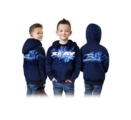 XRAY JUNIOR SWEATER HOODED WITH ZIPPER - BLUE (M)