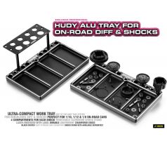 HUDY ALU TRAY FOR ON-ROAD DIFF & SHOCKS