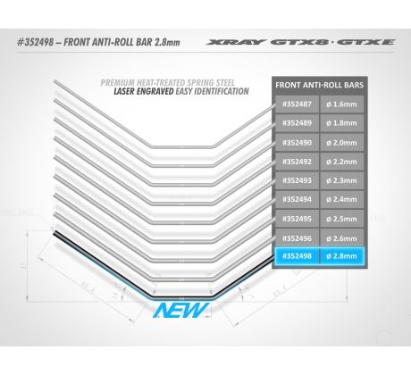 XB8 FRONT ANTI-ROLL BAR 2.8MM