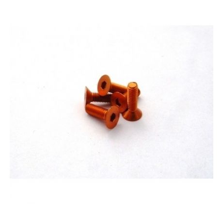 Hiro Seiko Alloy Hex Socket Flat Head Screw M3x6 (Orange·5pcs)