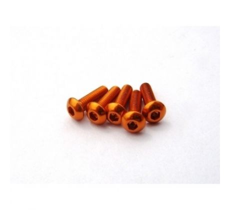 Hiro Seiko Alloy Hex Socket Button Head Screw M3x8 (Orange·5pcs)