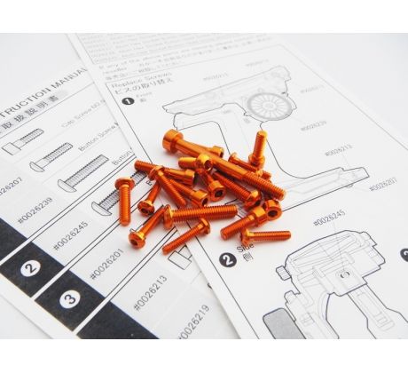 Hiro Seiko M17 Light Weight Screw Set (Orange)