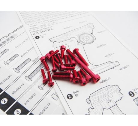 Hiro Seiko M17 Light Weight Screw Set (Red)