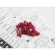 Hiro Seiko M17 Light Weight Screw Set (Red)