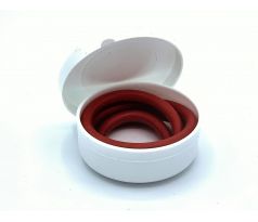 Silicone Tube 0,5m with Transport case (red)