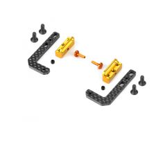 T4 GRAPHITE + BRASS FULLY ADJUSTABLE BATTERY HOLDER