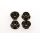 Hiro Seiko 4mm Alloy Serrated Wheel Nut (Black 4pcs)