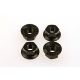 Hiro Seiko 4mm Alloy Serrated Wheel Nut (Black 4pcs)