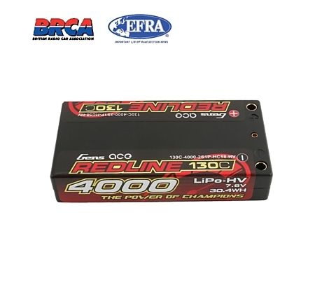 Gens ace Redline Series Shorty 4000mAh 7,6V 2S 130C HV LiPo (4mm, 147g)