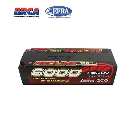 Gens ace Redline Series 6000mAh 15,2V 4S 130C HV LiPo (5mm, 448g)