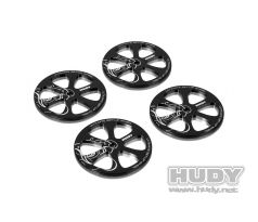 ALU SET-UP WHEEL FOR 1/10 TOURING RUBBER TIRES (4)