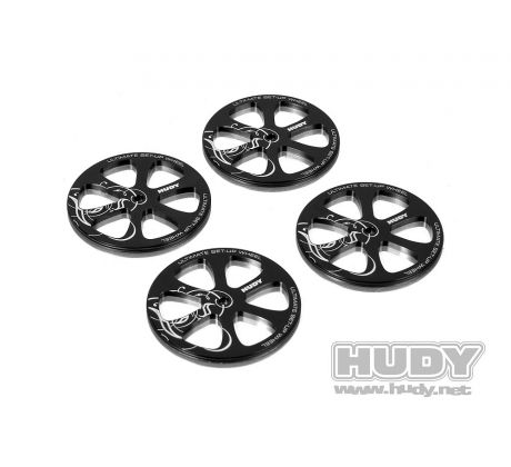 ALU SET-UP WHEEL FOR 1/10 TOURING RUBBER TIRES (4)