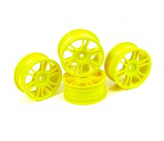 HUDY 24 MM WHEELS STARBURST - YELLOW (4)