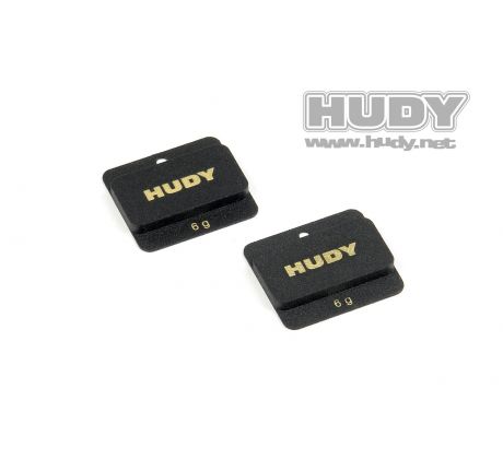 HUDY LIPO CHASSIS BALANCING WEIGHTS 6g - LOW CG (2)