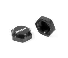 HUDY ALU WHEEL NUT WITH COVER - RIBBED (2)