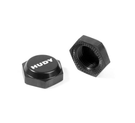 HUDY ALU WHEEL NUT WITH COVER - RIBBED (2)