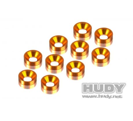 ALU COUNTERSUNK SHIM - ORANGE (10)