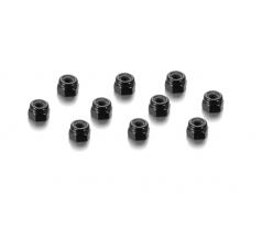 ALU NUT M3 - BLACK (10)