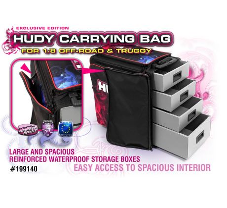 HUDY 1/8 OFF-ROAD & TRUGGY CARRYING BAG + TOOL BAG - EXCLUSIVE EDITION