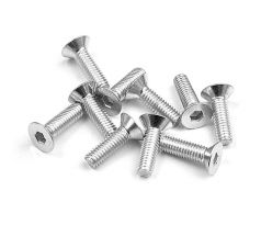 HEX SCREW SFH M3x10 - SILVER  (10)