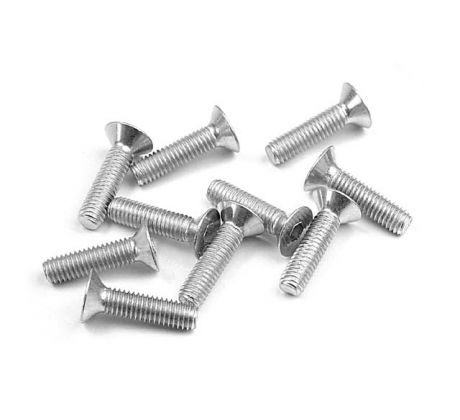 HEX SCREW SFH M3x12 - SILVER  (10)