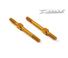 ALU ADJ. TURNBUCKLE M3 L/R 39 MM - ORANGE - SWISS 7075 T6 (2)