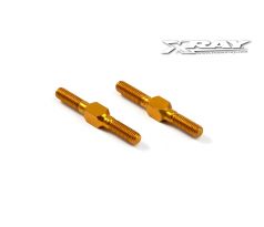 ALU ADJ. TURNBUCKLE L/R 26 MM - ORANGE - SWISS 7075 T6 (2)