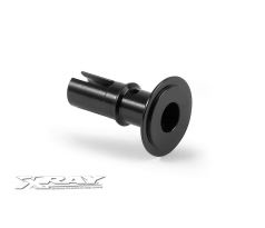 ALU T6 DIFF LONG OUTPUT SHAFT - HARD COATED - BLACK