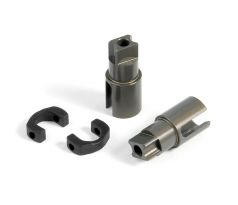 ALU SOLID AXLE DRIVESHAFT ADAPTERS - HARD COATED (2)