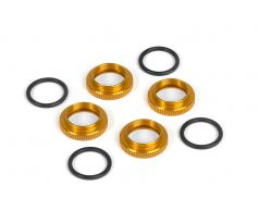 SHOCK ADJ. NUT ALU + O-RING - ORANGE (4) --- Replaced with #308040-K