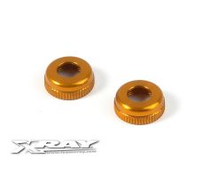 ALU CAP FOR XRAY SHOCK BODY #308322 - ORANGE (2)