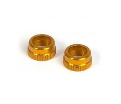 ALU SHOCK CAP-NUT WITH VENT HOLE - ORANGE (2)