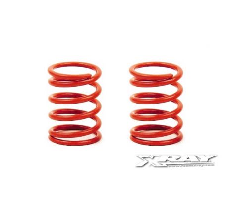 XRAY SPRING-SET D=1.9 (35 LB) LIGHT-RED - HARD - REAR (2)