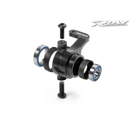 XB808 ALU STEERING BLOCK LEFT  - SWISS 7075 T6 - HARD COATED - SET - V2