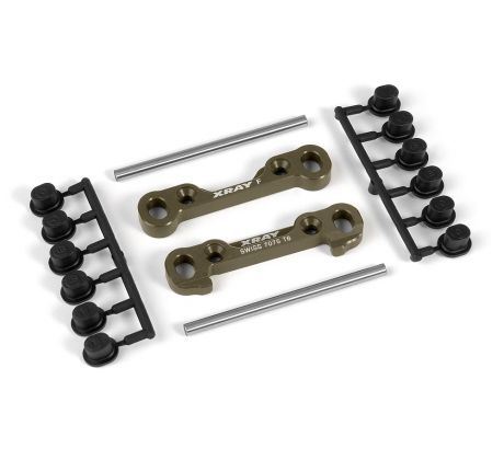 XB808 ALU FRONT LOWER SUSP. HOLDERS SET - SWISS 7075 T6 (7MM) - HARD COATED