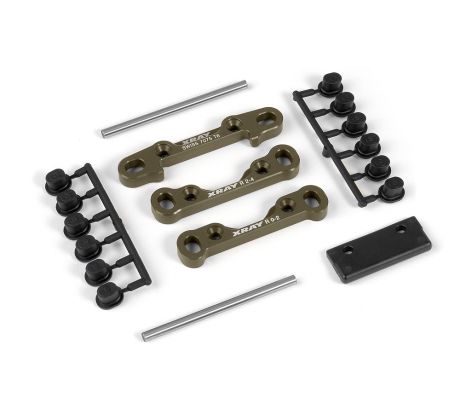 XB808 ALU REAR LOWER SUSP. HOLDERS SET- SWISS 7075 T6 (7MM) - HARD COATED - V2