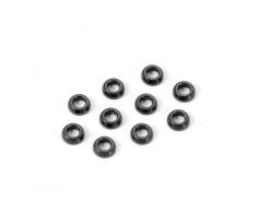 ALU CONICAL SHIM 3x6x2.0MM - BLACK (10)