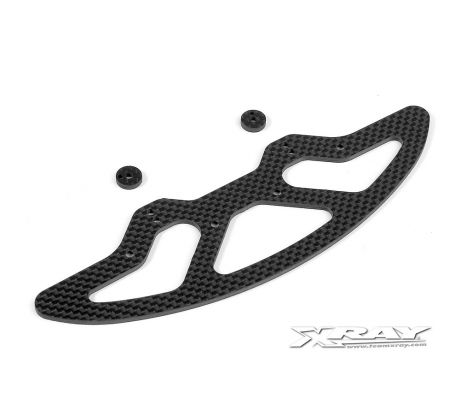 X10 GRAPHITE 2.5MM FRONT BUMPER & SHIMS - V2