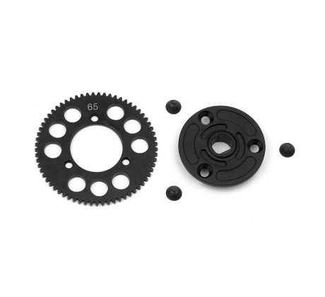 STEEL SPUR GEAR 65T / 48 + COMPOSITE SPUR GEAR ADAPTER