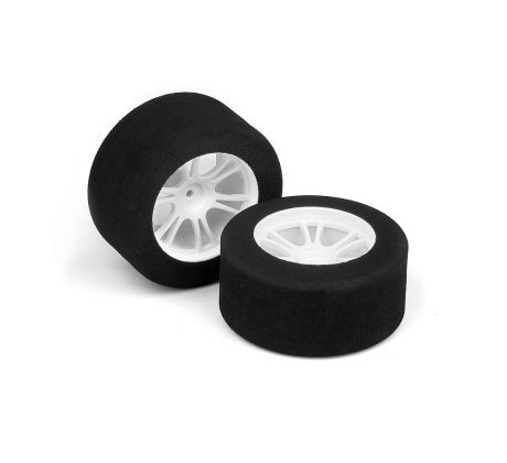 M18MT REAR FOAM TIRE MOUNTED (25DEG) - WHITE (2)