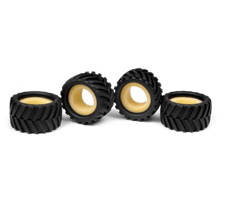 MICRO MONSTER TRUCK TIRE & INSERT - CHEVRON (4+4)